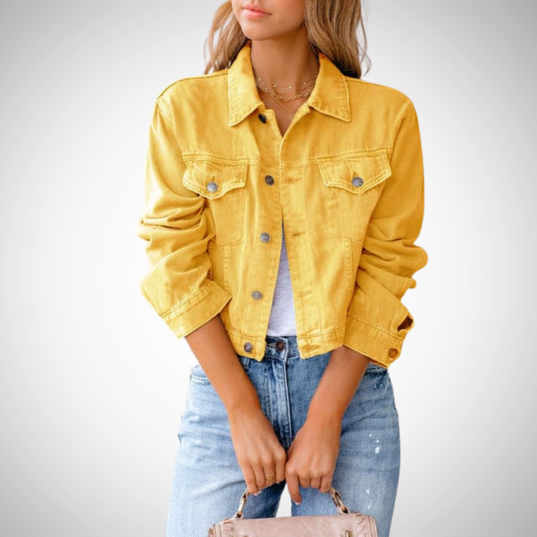 WW | Chic Herbst Denim Jacke Für Frauen