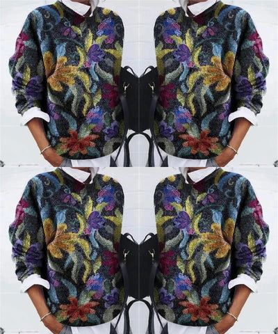WW | Eleganter Damenpullover mit floralem Druck