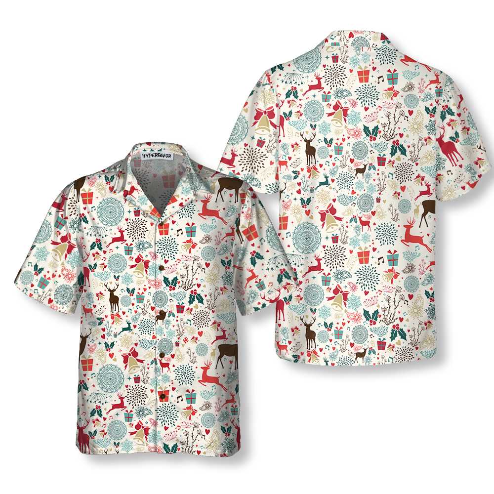 WW | Vintage Weihnachtsrentier Hawaiian Shirt, Bestes Geschenk Für Weihnachten