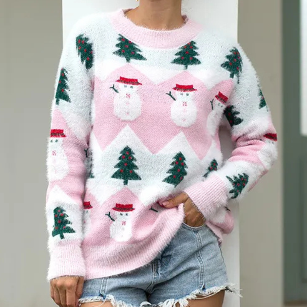 WW | Trendiger Weihnachtspulli Für Damen Mit Muster