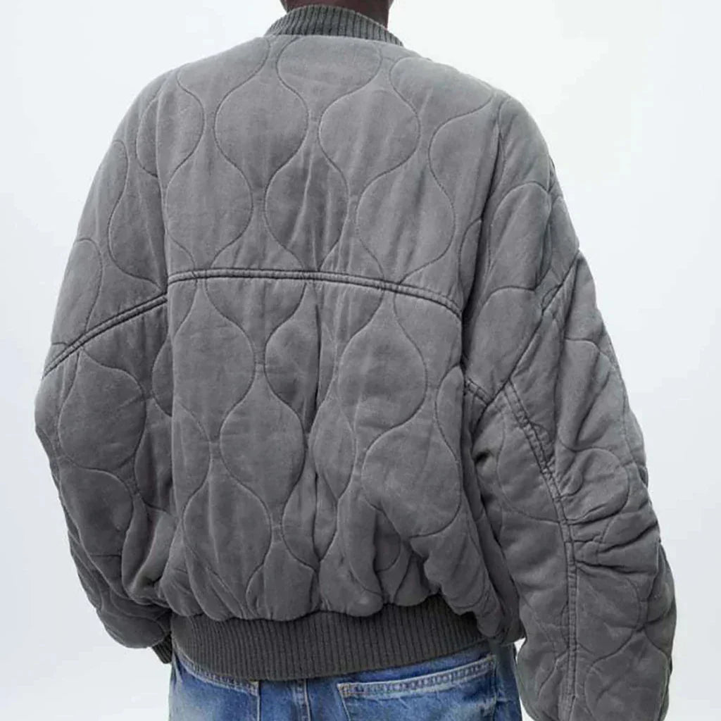 WW | Damen Lockere Passform Winterjacke Gequiltetes Design