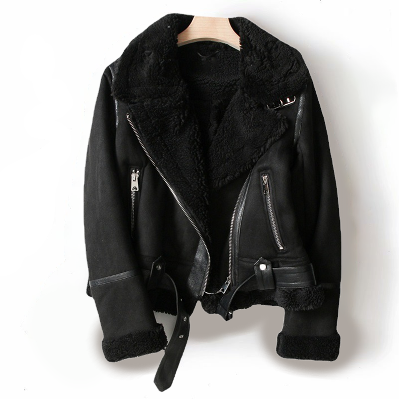 WW | Damen Bikerjacke Asymmetrischer Reißverschluss & Gepolsterter Kragen