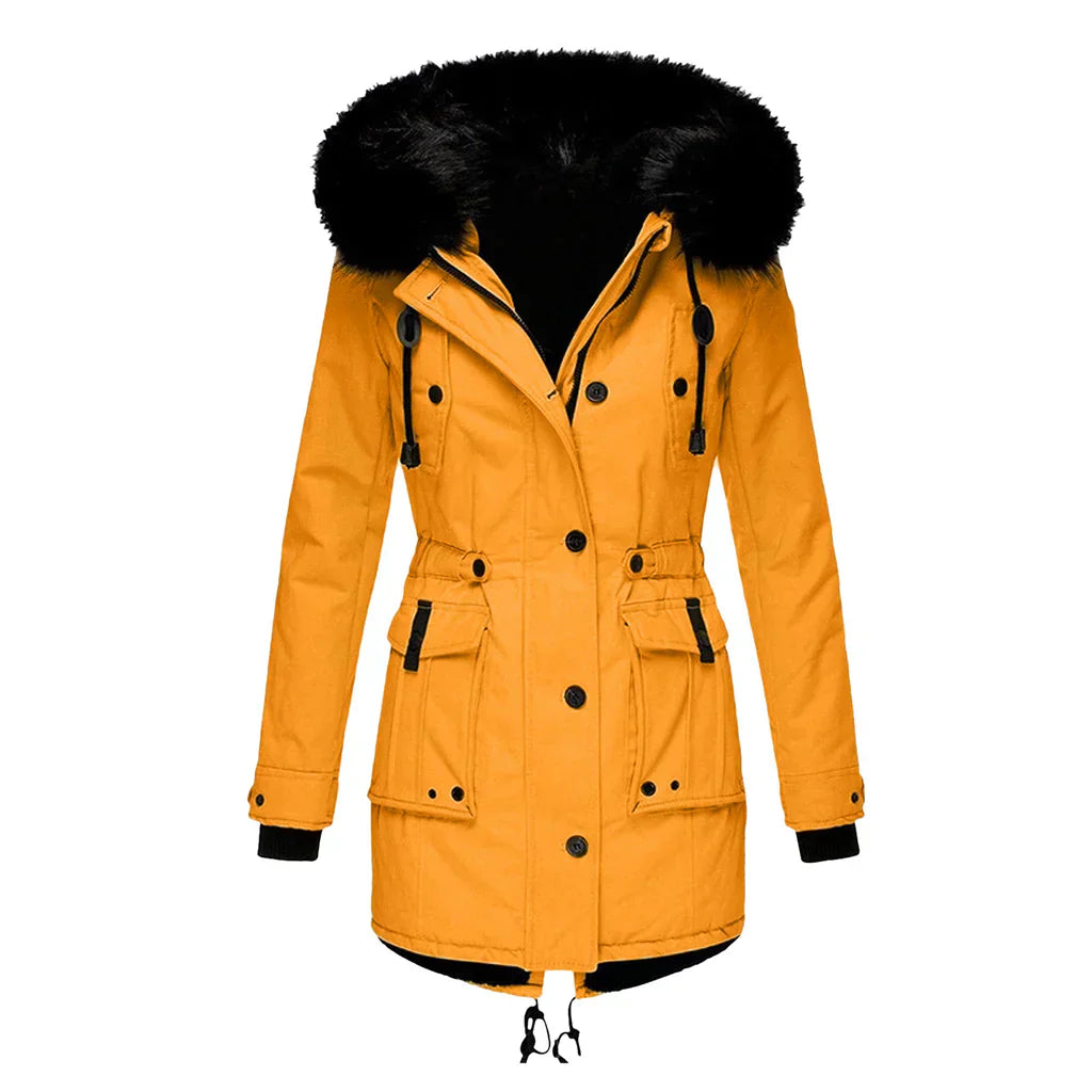 WW | Warm winter jacket with hood for women