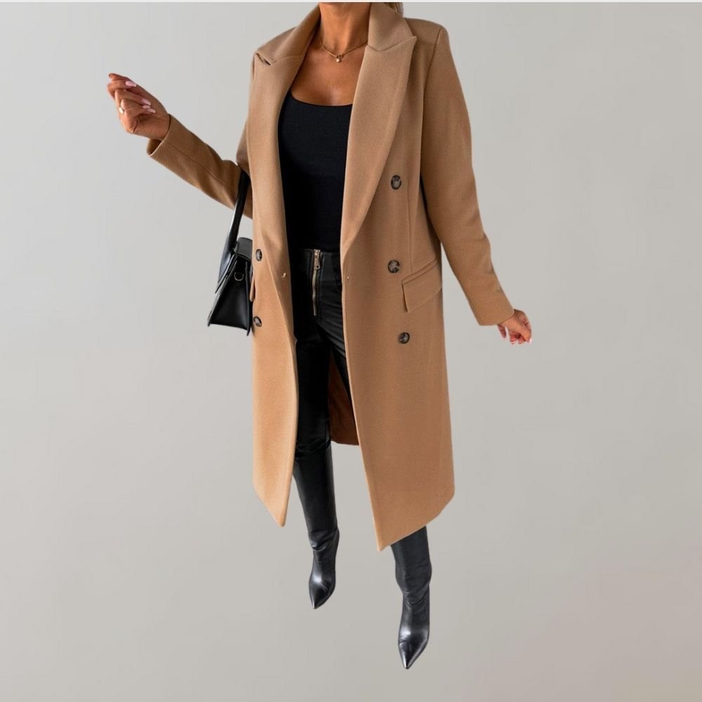 WW | Long Breast Coat - Tailored Fit - Classic Wool Blend Elegance