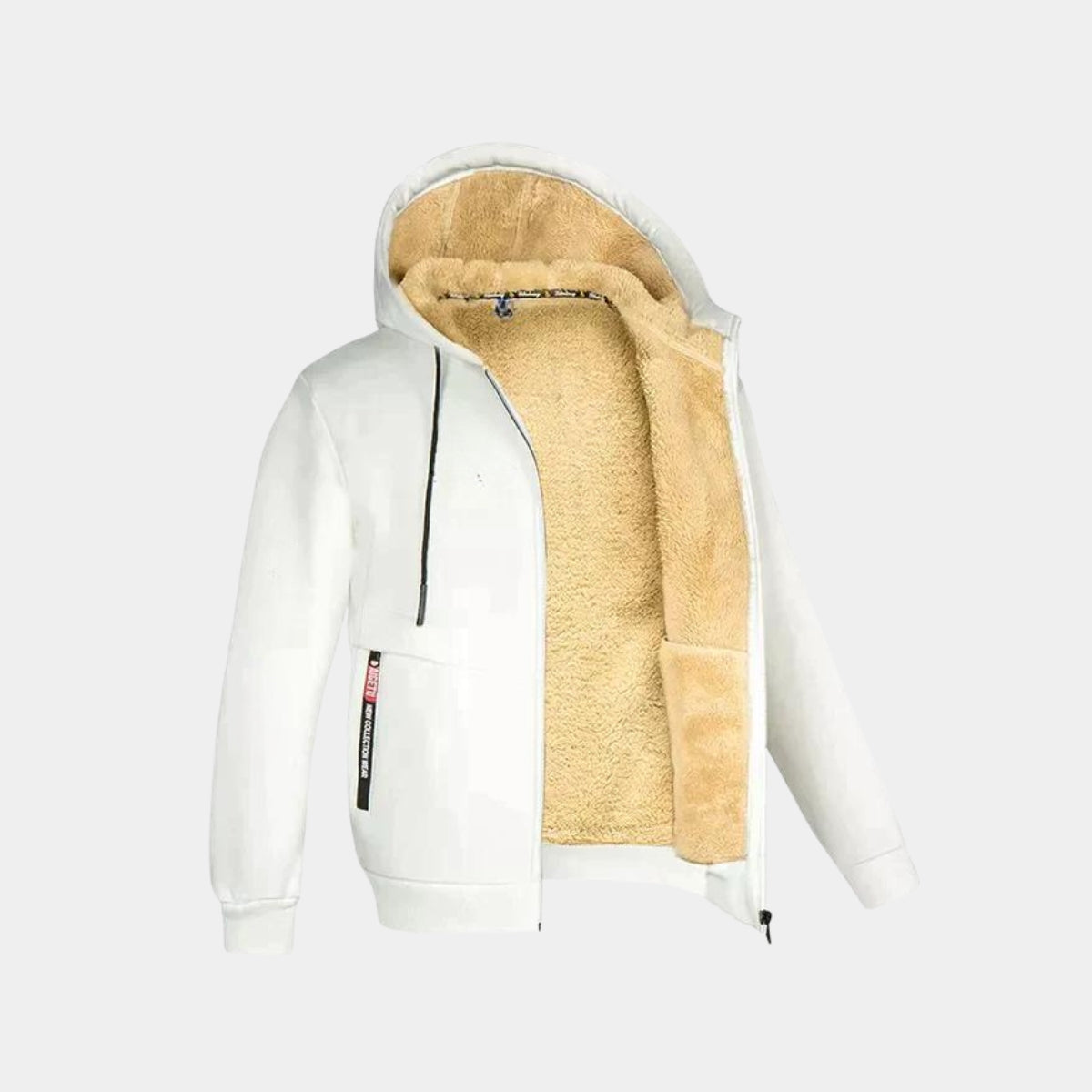 WW | Hoodie Fleece Lined Zip-Up Hoodie Men's Hoodie Jacket