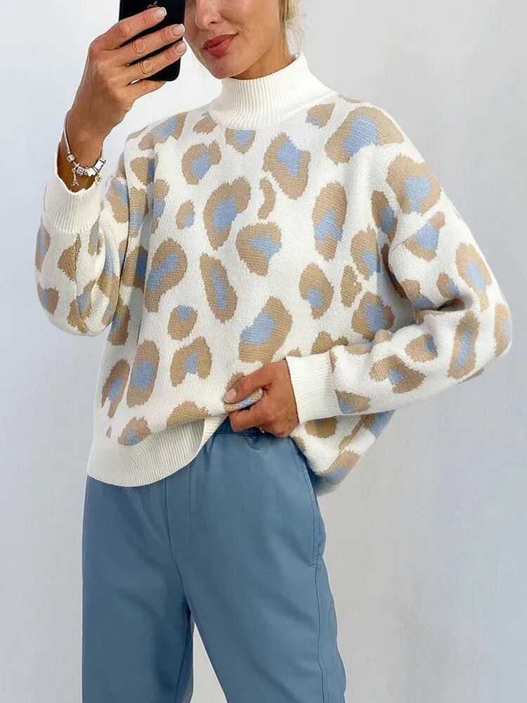 WW | Print Turtleneck Sweater