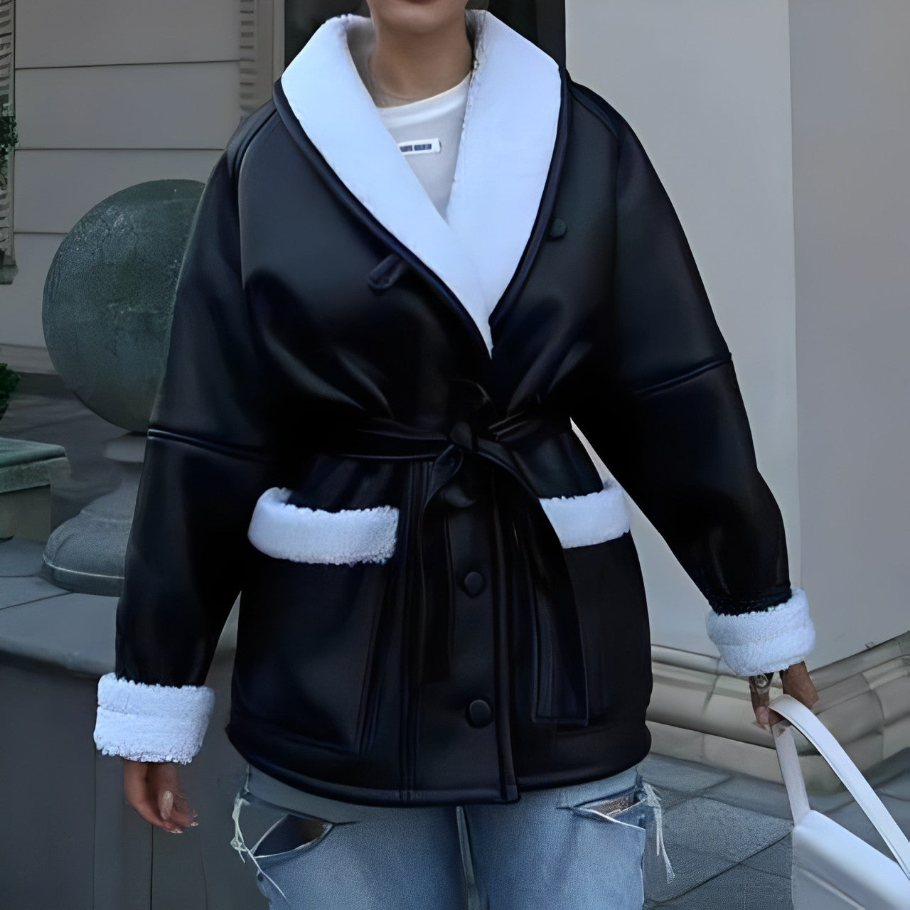 WW | Women's Fleece with Sherpa Lining and Belt