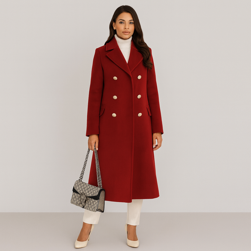 WW | Mantel Damen Lange Doppelreihige Winter Trenchcoat