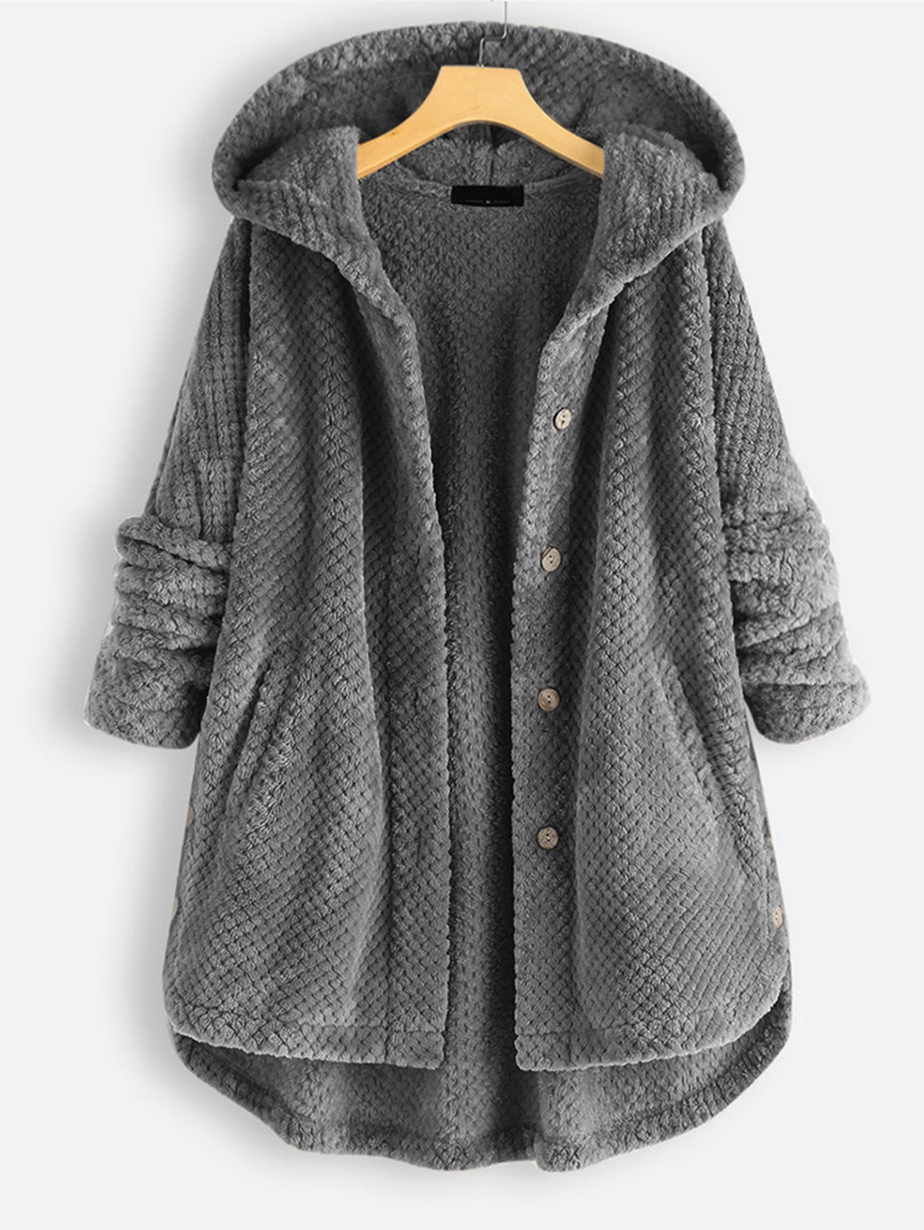 WW | Wende-Unisex-Winterfleecejacke mit Kapuze