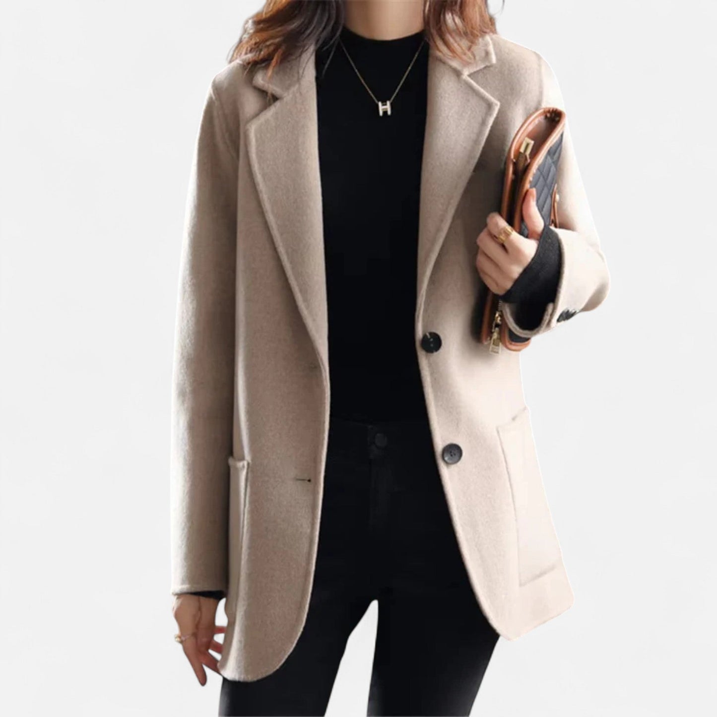 WW | Damen Klassischer Blazer Jacke Enganliegende Passform