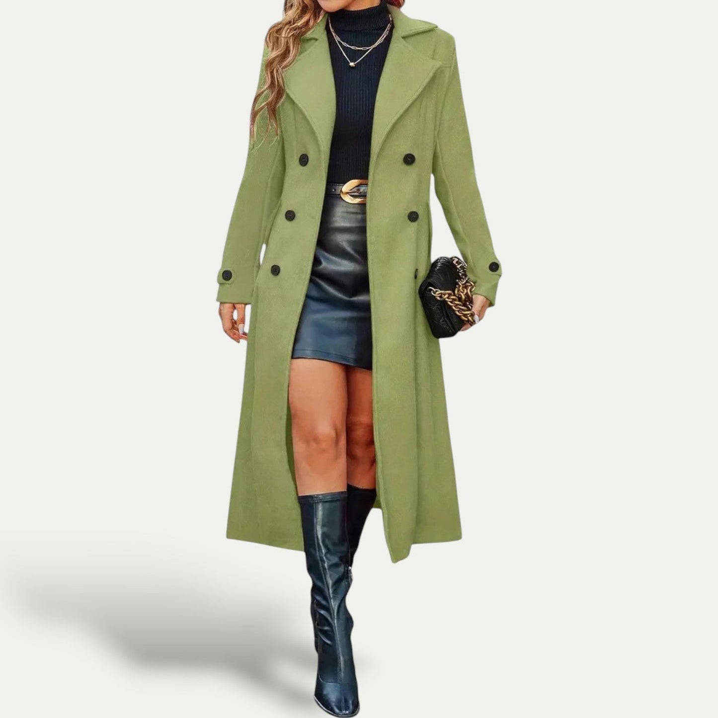 WW | Damen Lange Winterjacke Doppelgewickelt