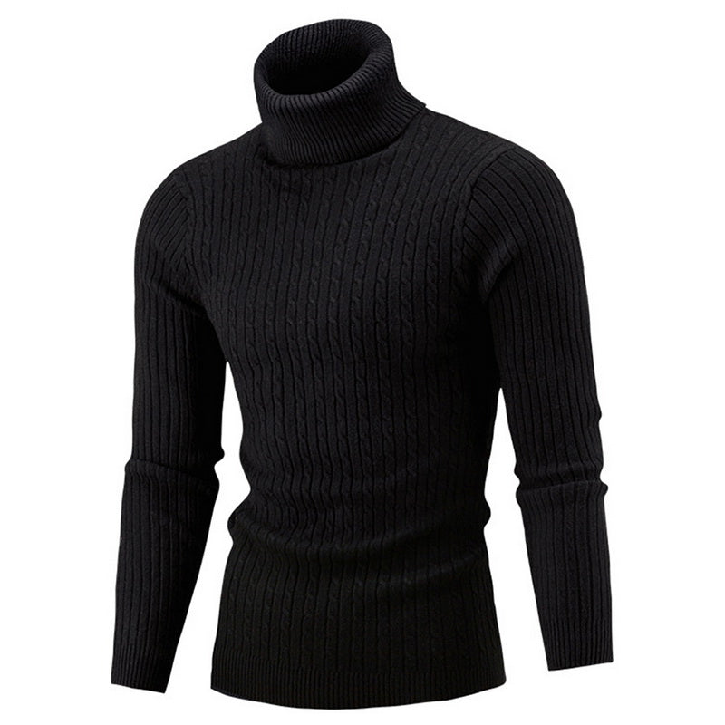 WW | Herren Rollkragenpullover aus dicker Wolle mit hohem Kragen