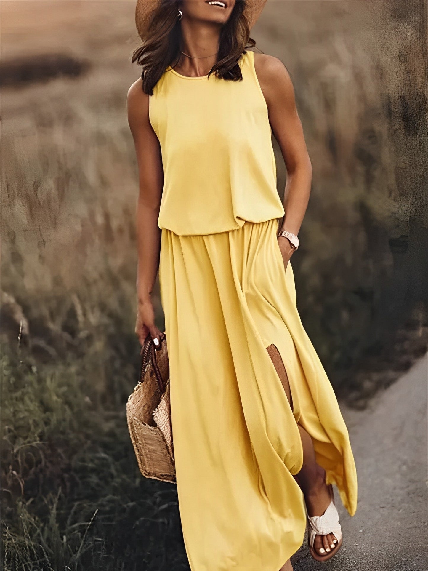 WW | Elegant interplay of colors dress