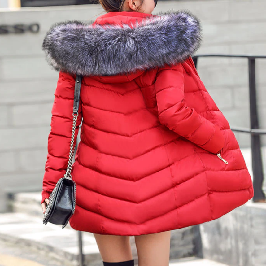 WW | Gesteppte Damen Winterjacke mit Fell