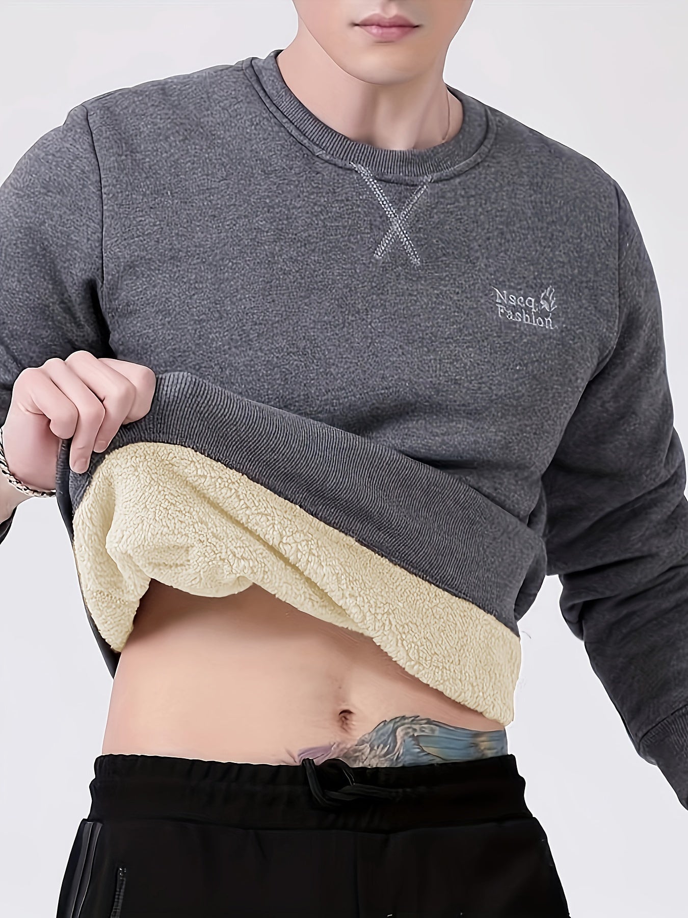 WW | einfarbiger Baumwolle Sweatshirt für Männer - Perfekt für den Alltag
