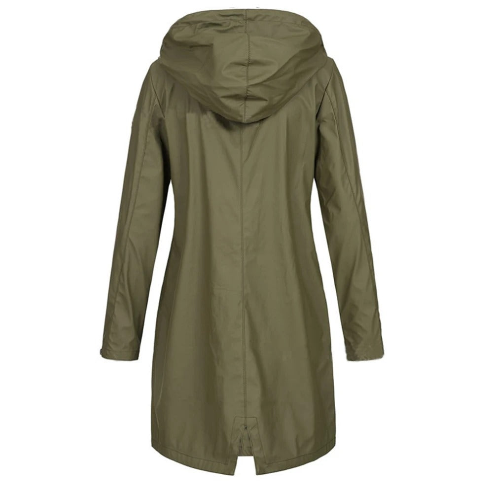 WW | Damen Lange Herbstjacke Hoher Kragen
