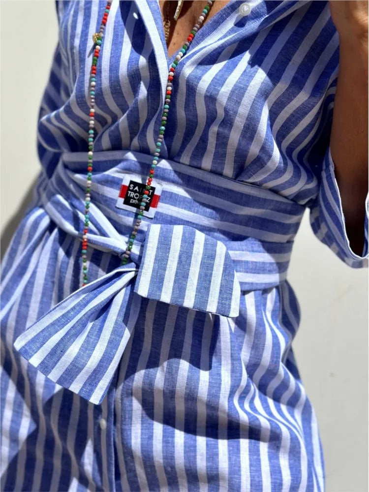 Géraldine | Light, striped, and stylish dress