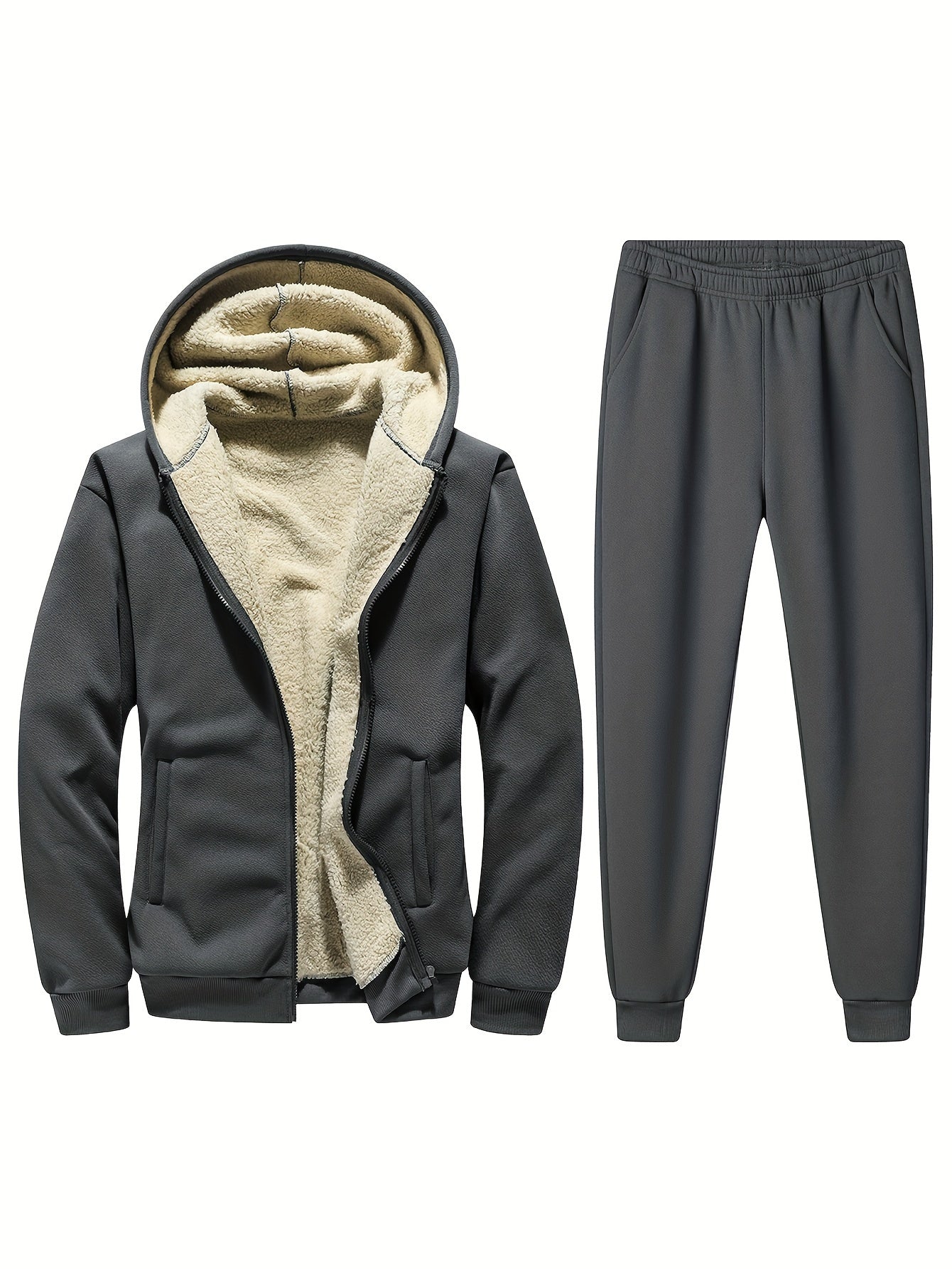 WW | Striped Tracksuit with Stand-Up Collar Zip Jacket and Sports Trousers for Men - Perfect for Casual Days