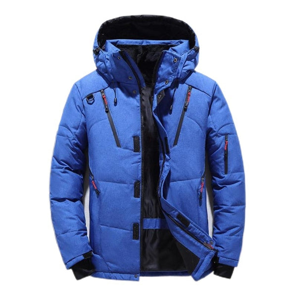 WW | Men's Winter Jacket with Hood and Multi-Pocket Zipper Design
