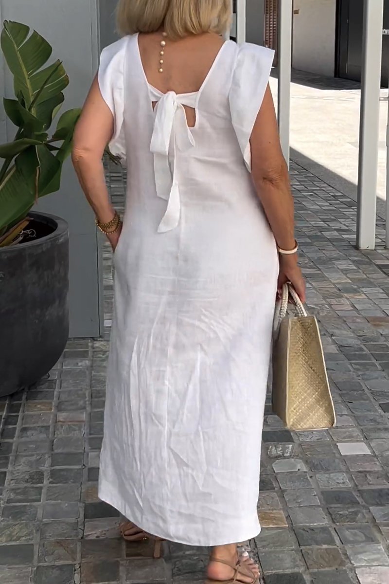 WW | Lässiges Kleid aus Baumwolle und Leinen