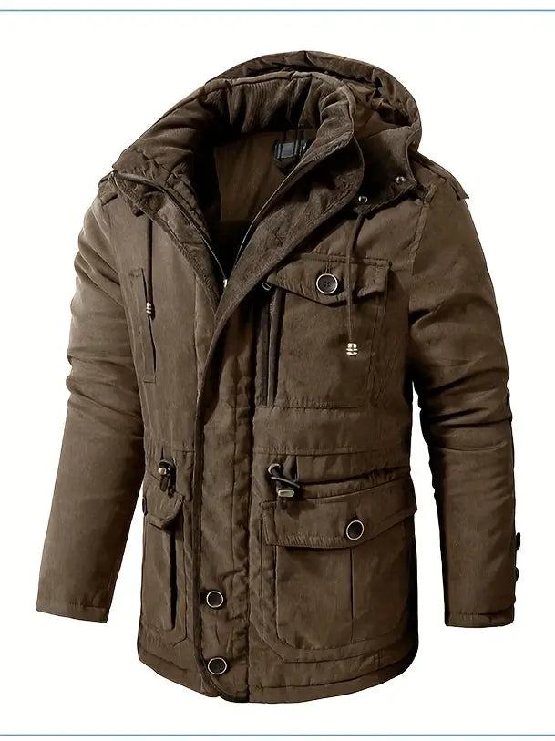 WW | HerrenWinterjacke mit Kapuze und Taschen