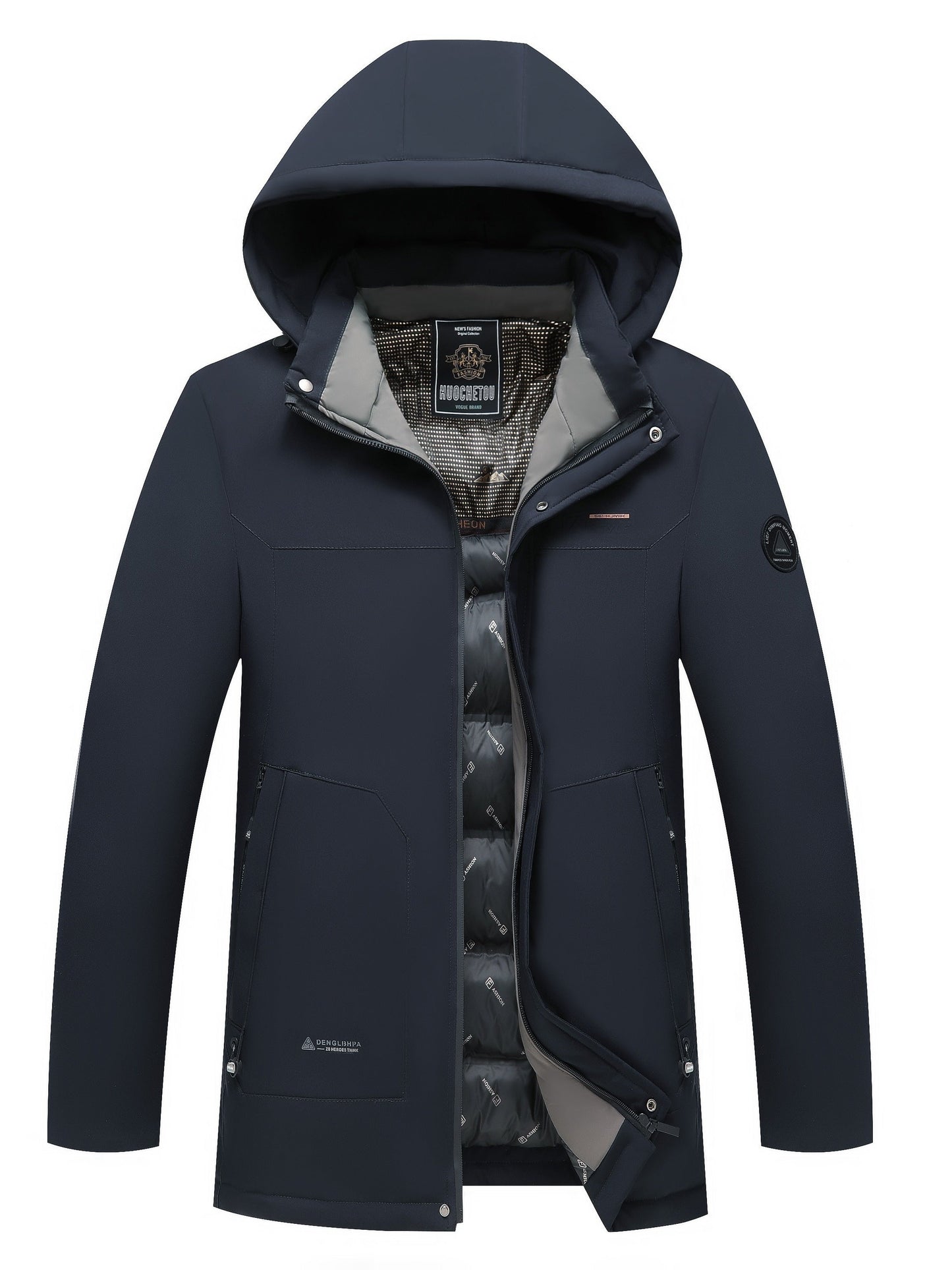 WW | Casual Men's Winter Pullover with Detachable Hood - Ideal for Autumn/Winter