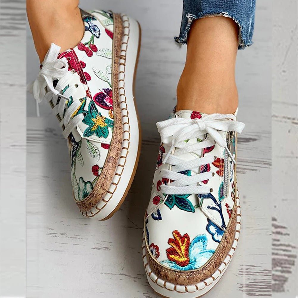 WW | Floral Orthopädische Reißverschluss Sneaker
