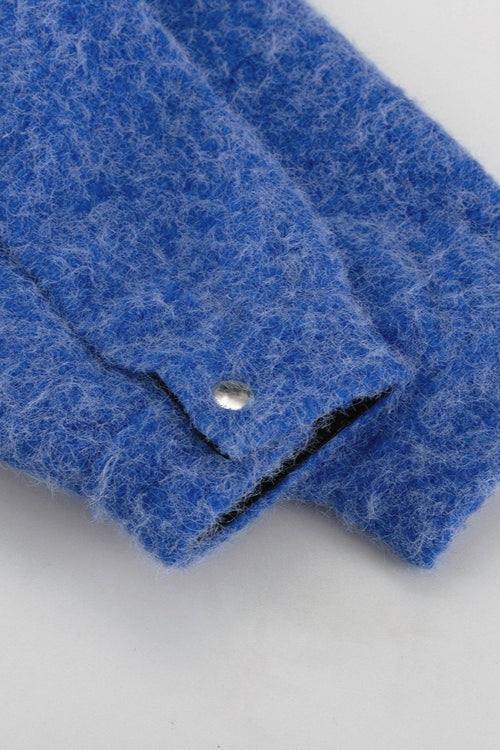 WW | Ärmel Blauer Wolljacke