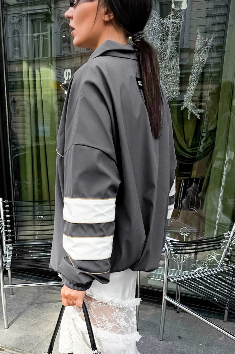 WW | Stehkragen Farbblockjacke