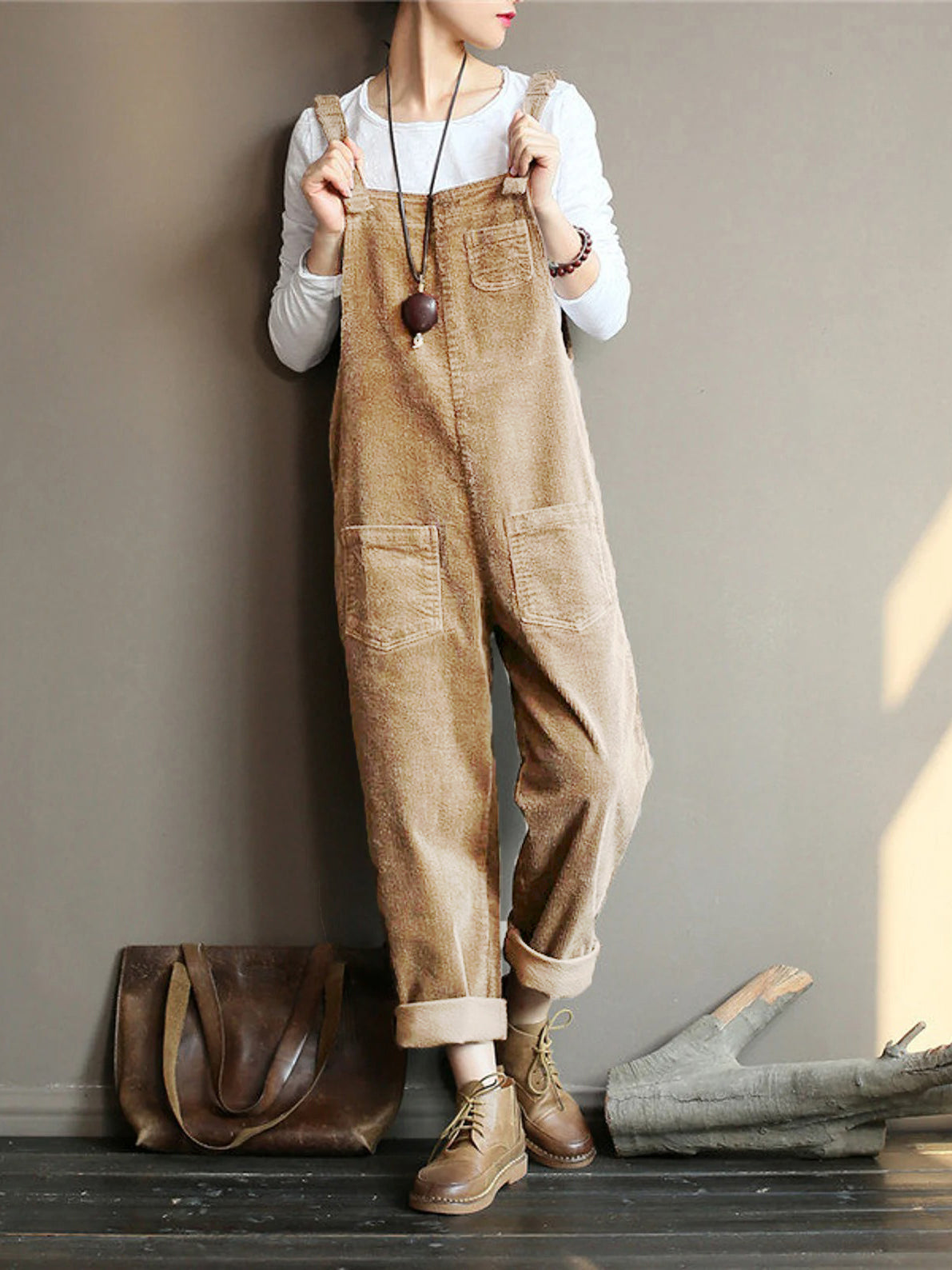 WW | VELVET JUMPSUIT WITH WIDE LEG
