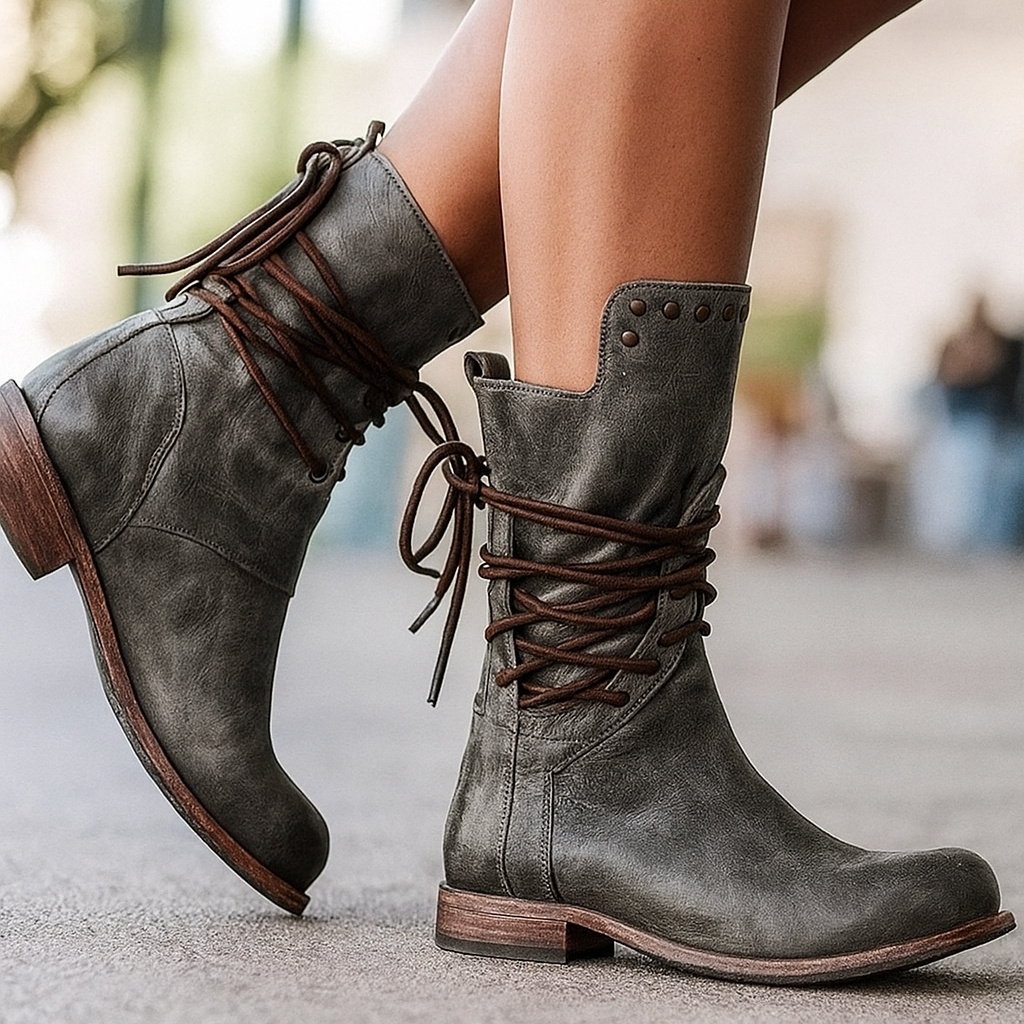 Solvia Elegant Comfort Boots - Grey