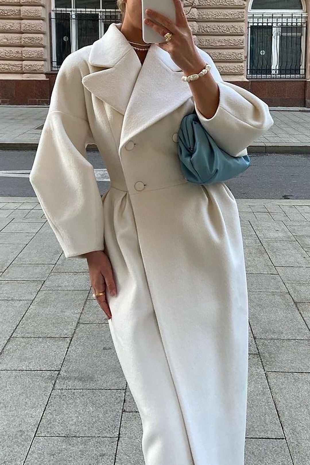 WW | Mid-length double-breasted coat