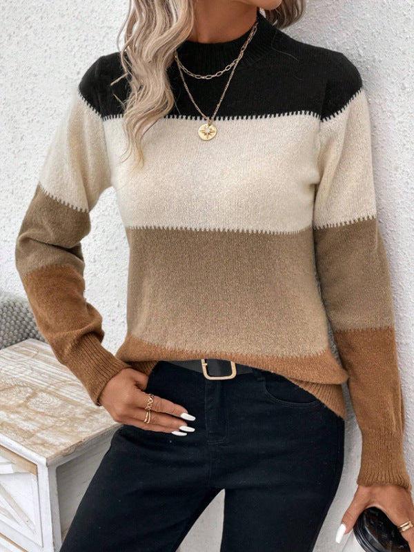 WW | Zeitloser Kontrast Strickpullover