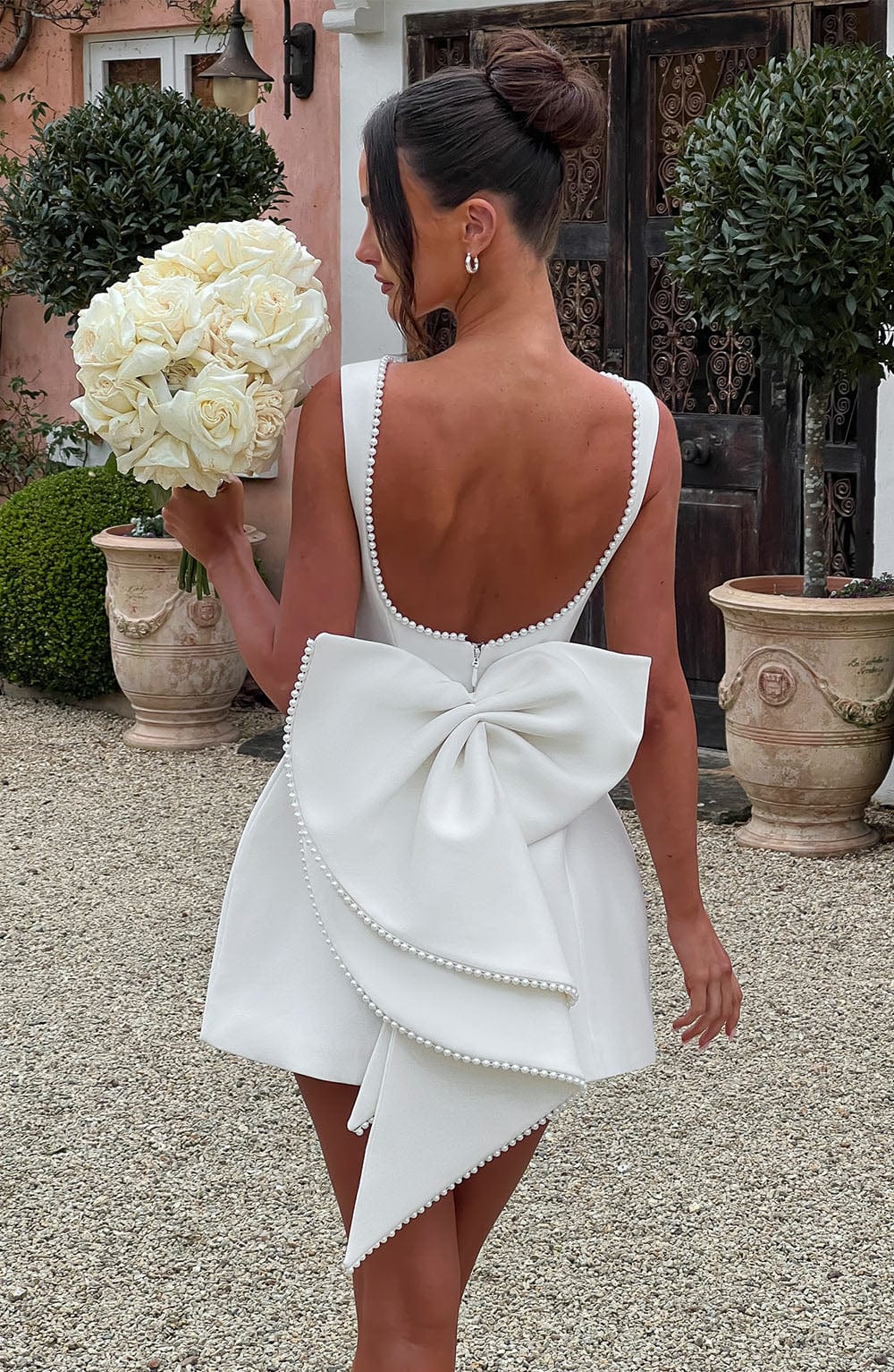 Gliona™ | Dress with Pearl Trim