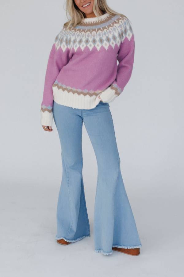 WW | Christmas Thickened Round Neck Long Sleeve Knitted Sweater
