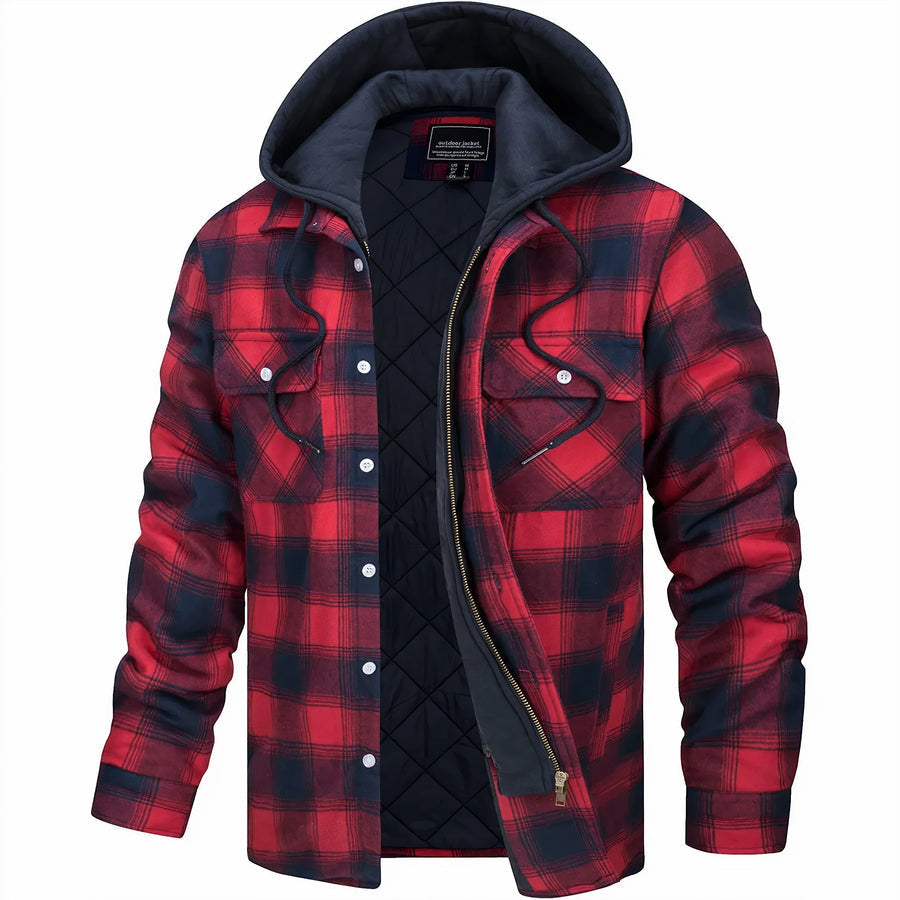 WW | Klassische Karierte Kapuzenjacke Für Herren, Ideal Für Den Herbst