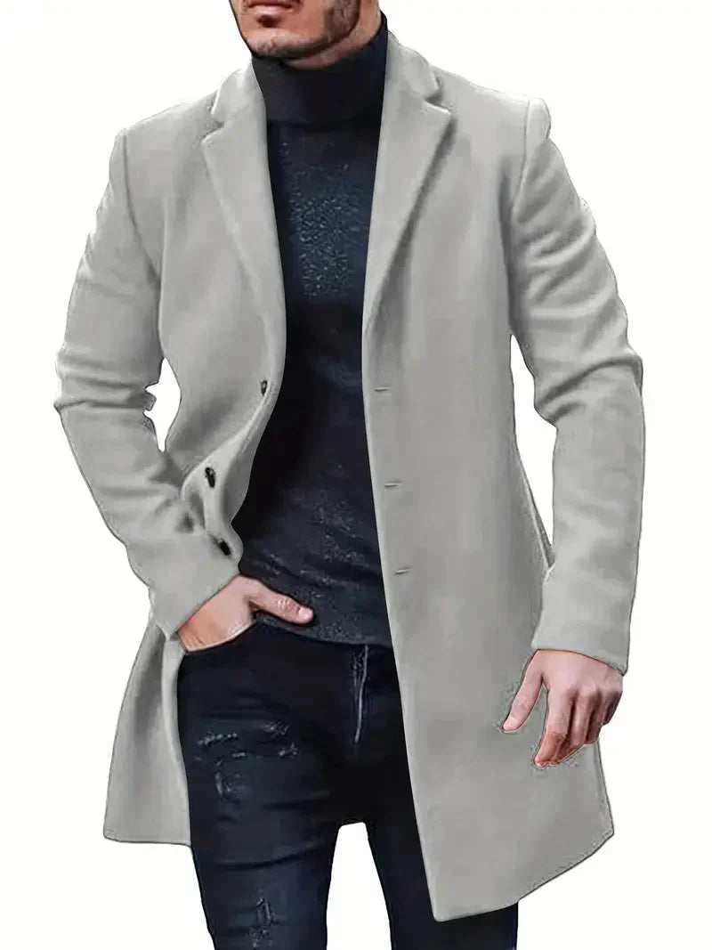 WW | Elegant Button-Up Coat for Men