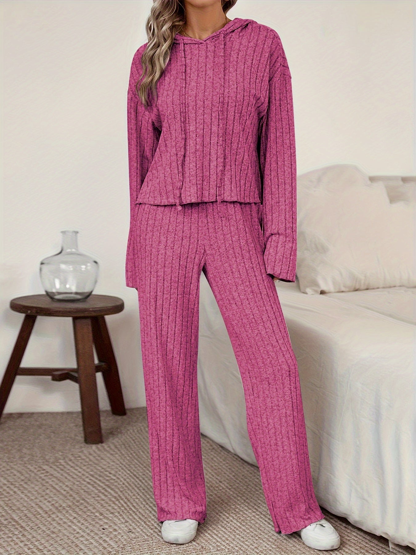 WW | Damen Freizeit Uni Farbener Kapuzenpullover und