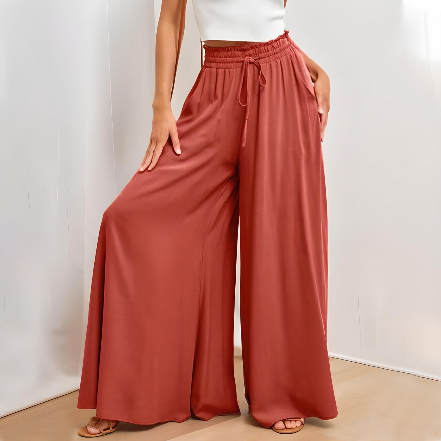 WW | Damen Elegant Weite Hose Sommer