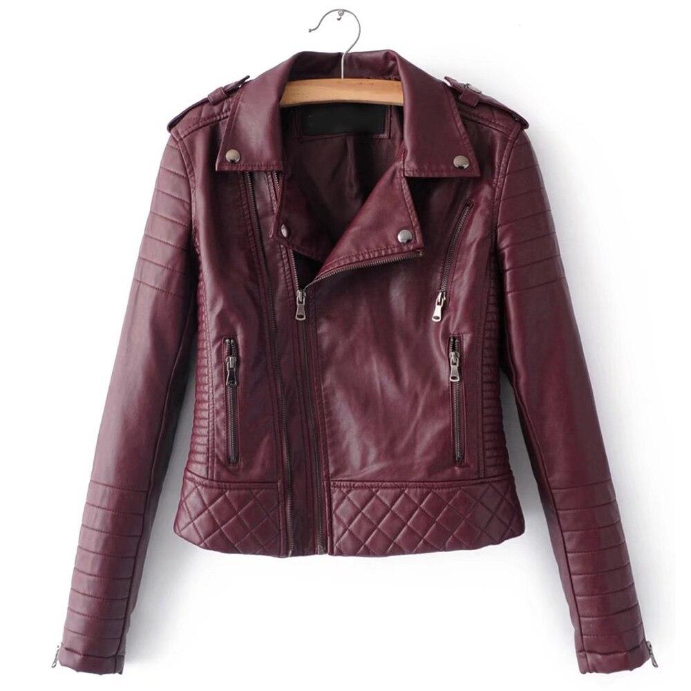 WW | Women's Leather Jacket with Decorative Stitching