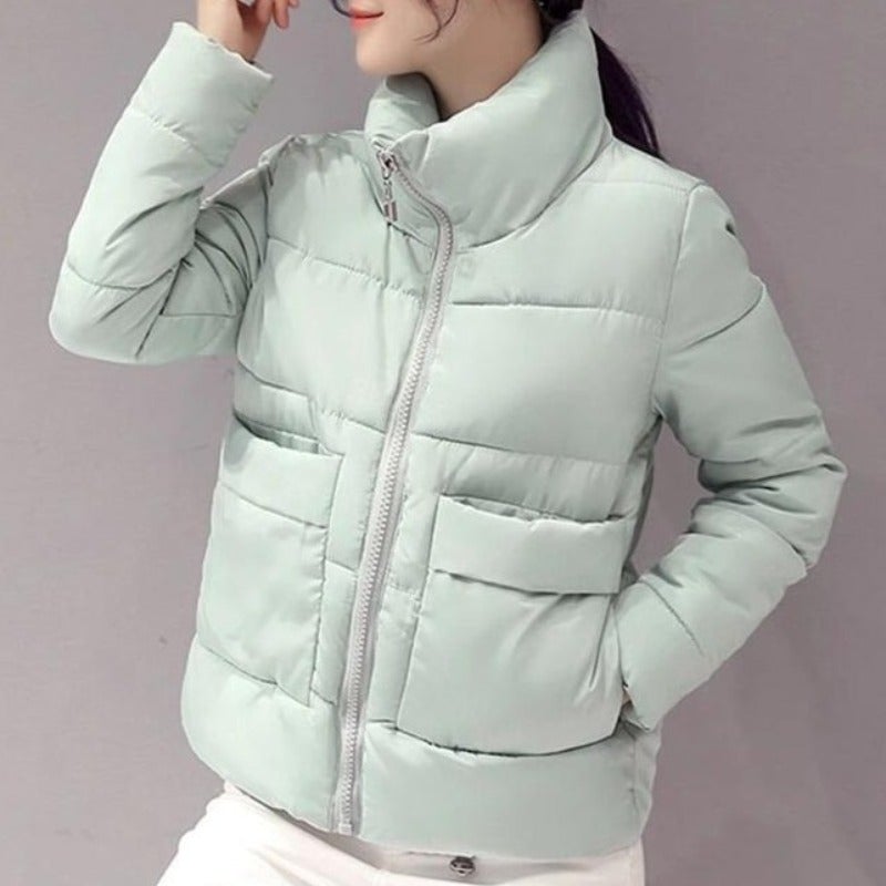 WW | Lined Women's Winter Jacket with Stand-Up Collar