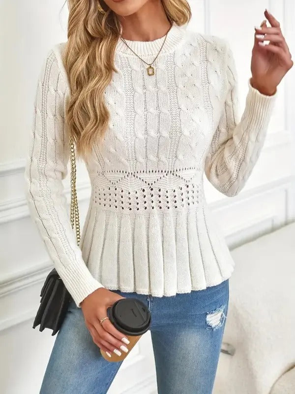 WW | Cozy Chic Crewneck Chunky Knit Sweater