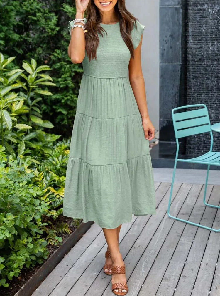 WW | Sommerkleid mit Rüschendetails und Taschen