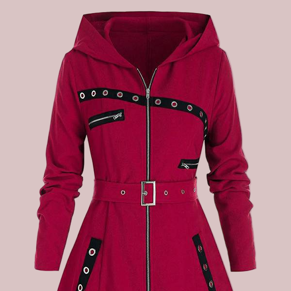 WW | Damen A-Linien Kapuzenjacke Wollgefühl