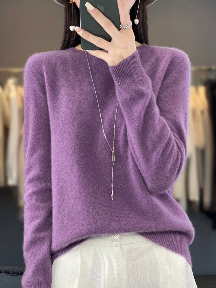 WW | Casual knit sweater with O-neck