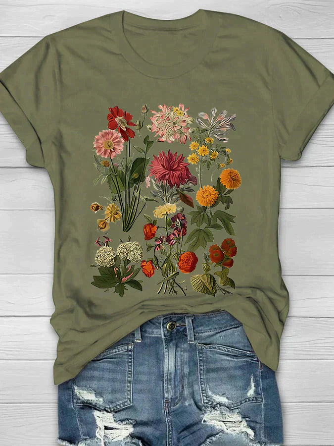 WW | Vintage T-Shirt with Floral Design