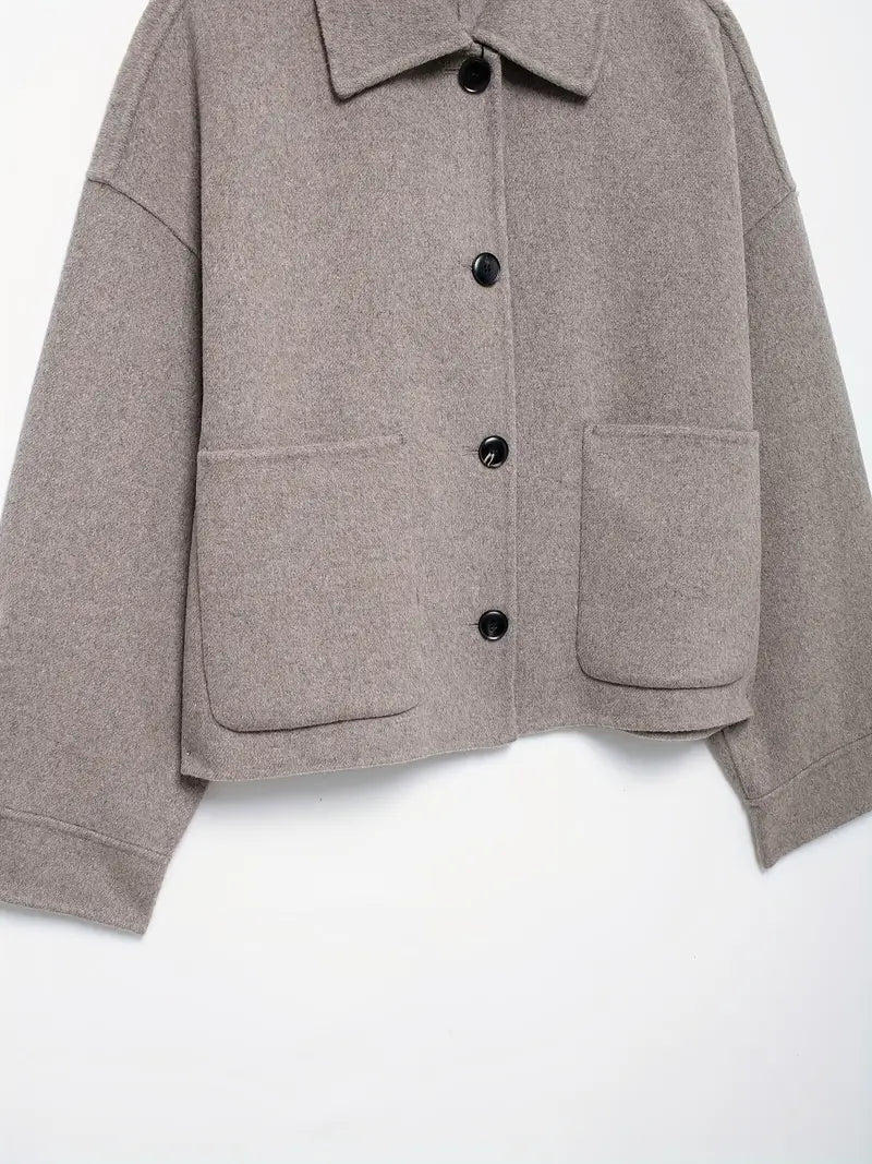WW | Wollmischjacke - Minimalistisches Design - Boxy Fit - Moderne Schicht