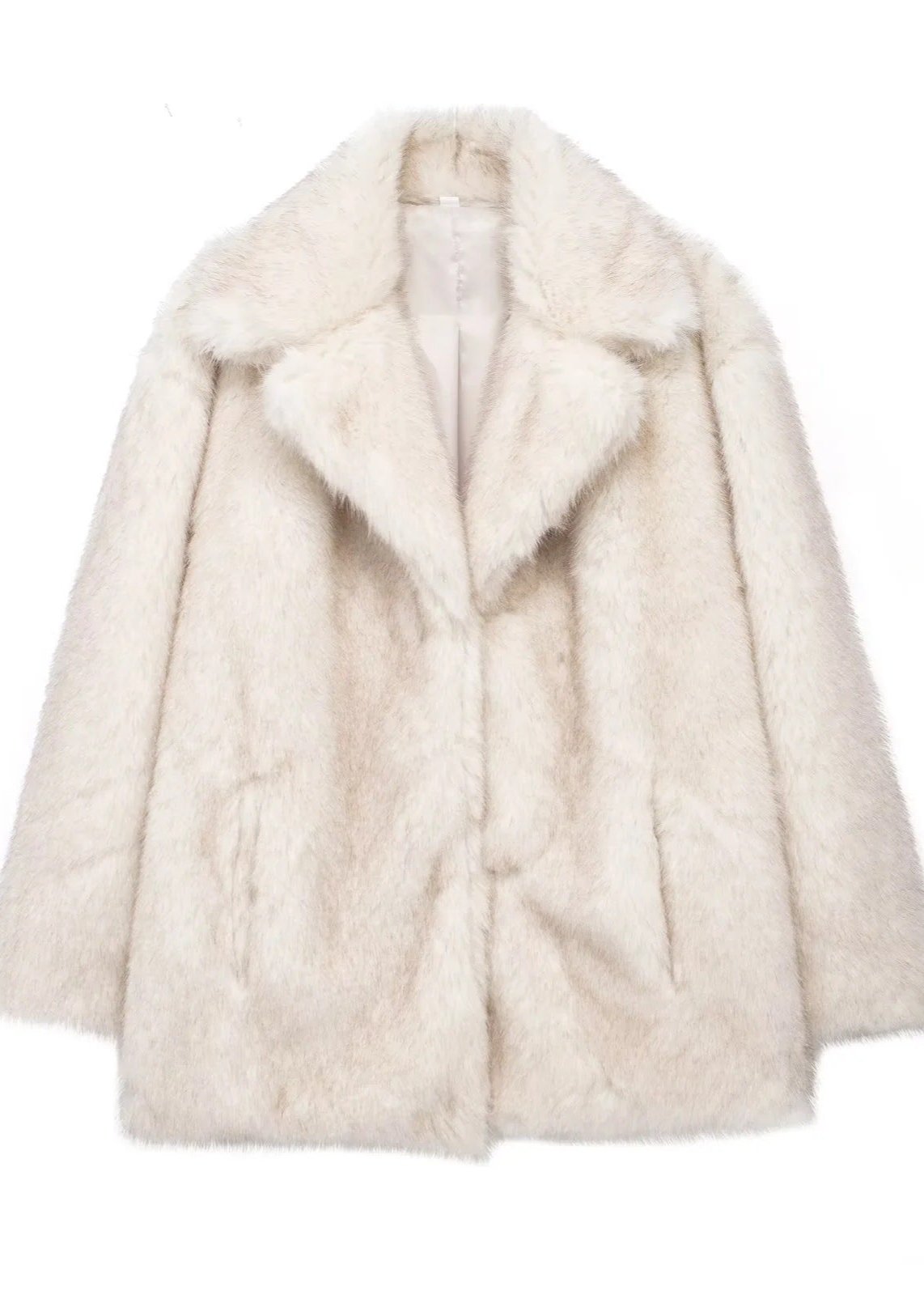 WW | Faux Fur Suit Collar Jacket