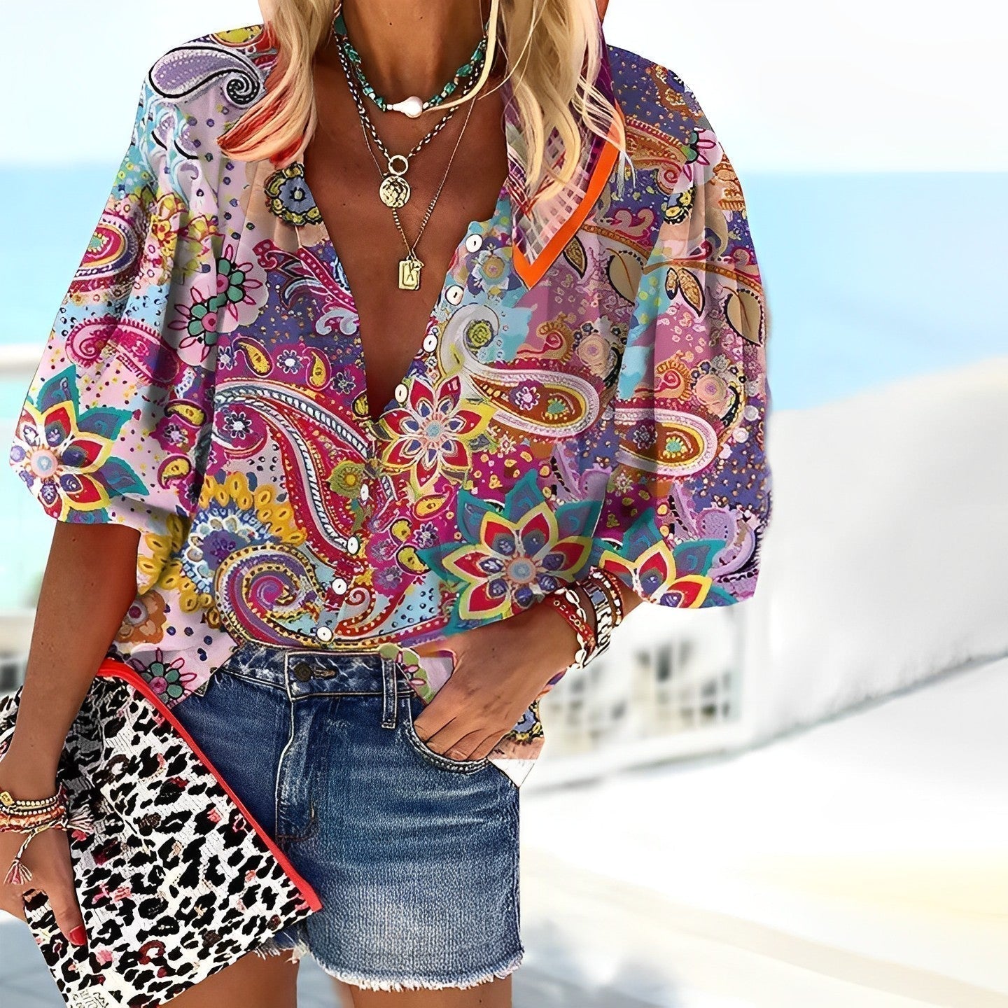 WW | T-Shirt mit Mandala-Druck