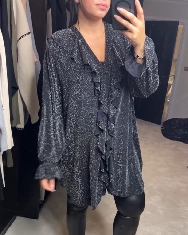WW | Glitter top with V-neck